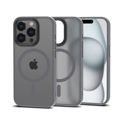 Husa iPhone 15 Pro Max, Tech Protect, Magmat, Tehnologie Magsafe, Titanium
